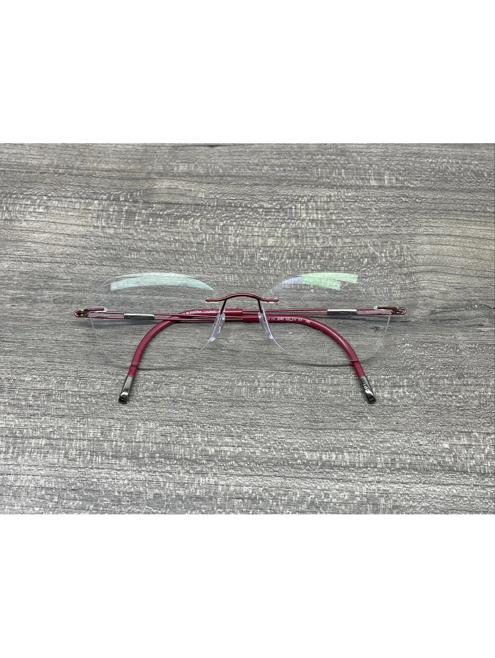 SILHOUETTE 5521 FC 3040 Red Women’s Rimless Titan Eyeglasses 53[]17-140 Frames